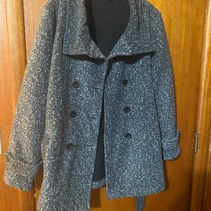 Ike Behar Gray Pea Coat